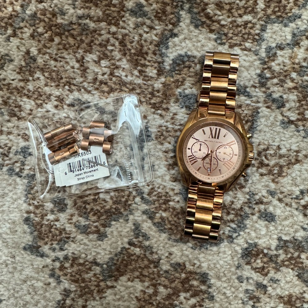 Michael Kors rose gold 43mm watch